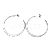 304 Stainless Steel Ring Stud Earrings EJEW-K295-01B-P-1