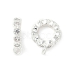 Brass Micro Pave Clear Cubic Zirconia Tube Bails KK-A254-02A-S-1