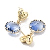 Heart Brass Micro Pave Cubic Zirconia Dangle Stud Earrings EJEW-Q800-29KCG-2
