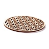 Basswood Carved Round Cup Mats DJEW-M006-05-3