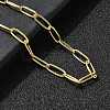 3.5MM Brass Paperclip Chain Bracelets BJEW-P358-01G-3