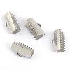 Tarnish Resistant 304 Stainless Steel Ribbon Crimp Ends STAS-S047-059-1