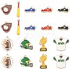 18Pcs 8 Styles Alloy Enamel Pendants ENAM-FS0004-18-1