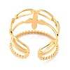 Ion Plating(IP) 304 Stainless Steel Finger Rings RJEW-L102-22G-4