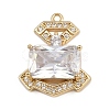 Brass Micro Pave Cubic Zirconia Pendants KK-S339-05G-1