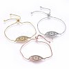 Adjustable Brass Micro Pave Cubic Zirconia Bolo Bracelets BJEW-H583-14-1