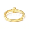 Clear Cubic Zirconia Initial Letter Adjustable Ring RJEW-C052-01G-B-3