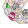 Electroplated Synthetic Moonstone Beads Strands G-C131-A01-01-3