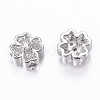 Rack Plating Brass Micro Pave Cubic Zirconia Beads ZIRC-A006-04P-02-2