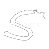 Brass Ball Chain Necklaces NJEW-K123-02P-2
