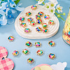25Pcs Polymer Clay Heart & CCB Square Frame Links Connector Charms CLAY-TADJ0001-05-5