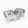 Tarnish Resistant 304 Stainless Steel Magnetic Clasps with Glue-in Ends STAS-F130-62P-2