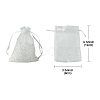 40Pcs 4 Colors Organza Bags Jewellery Storage Pouches Wedding Favour Party Mesh Drawstring Gift OP-FS0001-03A-4