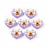 Transparent Printed Acrylic Beads MACR-S373-124-H05-2