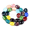Pearl Luster Plated Glass Bead Strands EGLA-E037-PL08-4