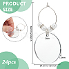 24Pcs Mirror Surface Acrylic Wine Glass Charms AJEW-BC00009-2