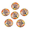 Half Round/Dome Tree Pattern Glass Flatback Cabochons for DIY Projects GGLA-Q037-25mm-M28-05-1