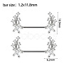 Brass Cubic Zirconia Nipple Rings WG434B5-05-1