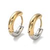 Ion Plating(IP) Two Tone 304 Stainless Steel Huggie Hoop Earrings EJEW-A106-01A-1