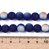 Frosted Transparent Glass Beads Strands GLAA-T032-T10mm-MBB15-4