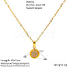 304 Stainless Steel Crystal Rhinestone Pendant Necklaces for Women WG594E0-05-1