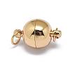 Rack Plating Brass Magnetic Clasps with Loops KK-F801-03B-LG-2