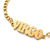 Constellation 202 Stainless Steel Figaro Chain Link Bracelets for Women Men LS-AJEW-U006-01C-2
