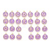 Initial Letter A~Z Alphabet Enamel Charms ENAM-Q437-10-1
