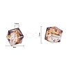 Two Tone Transparent Spray Painted Acrylic Bead X-ACRP-T005-26A-3