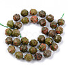 Natural Unakite Beads Strands G-R482-15-10mm-2