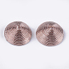 Polyester Thread Fabric Cabochons WOVE-T008-02B-04-2