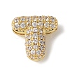 Brass Micro Pave Cubic Zirconia Beads KK-P290-61G-T-1
