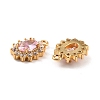 Real 18K Gold Plated Brass Micro Pave Cubic Zirconia Charms ZIRC-Z023-04E-NR-3