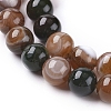 Natural Striped Agate/Banded Agate Beads Strands X-G-G582-8mm-41-3