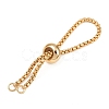 2MM Adjustable Brass Box Chain Bracelet Slider Bracelet Making KK-K374-04G-2