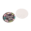 100Pcs Paper Flower Printed Gift Tags CDIS-H007-01-2