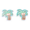 Transparent Printed Acrylic Cabochons TACR-N016-29-3