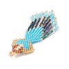 3Pcs 3 Colors Glass Seed Beaded Angel Pendants PALLOY-MZ0089296-5