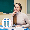 4 Pairs 4 Colors Alloy Enamel Pencil Dangle Stud Earrings for Teachers' Day EJEW-AN0004-86-4
