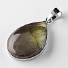 Natural Labradorite Teardrop Pendants G-L350-03-2