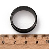 201 Stainless Steel Grooved Finger Ring Settings STAS-TAC0001-10D-B-4