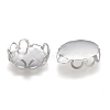 304 Stainless Steel Cabochon Settings STAS-P249-13B-S-2