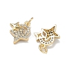 Brass Micro Pave Cubic Zirconia Pendants KK-D235-01G-2