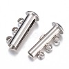 Tarnish Resistant 304 Stainless Steel Slide Lock Clasps STAS-P100-23P-3