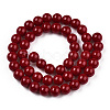 Opaque Solid Color Glass Beads Strands LS-GLAA-T032-P8mm-05-3