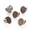Adjustable Brass Filigree Ring Components X-KK-E478-AB-NF-2