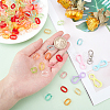 PandaHall Elite 228pcs 12 style Transparent Acrylic Linking Rings TACR-PH0001-30-5