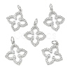 SHEGRACE Brass Micro Pave Clear Cubic Zirconia Pendants XGRQ3P670-637P-1