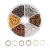 1 Box 6 Color Iron Open Jump Rings IFIN-X0025-8mm-NF-B-1