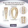 10Pcs Rack Plating Brass Micro Pave Cubic Zirconia Snap on Bails KK-BBC0008-87-2